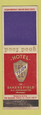 Matchbook Cover - Hotel Tejon Bakersfield CA WEAR