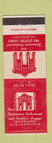 Matchbook Cover - New Delmonico Restaurant San Francisco CA