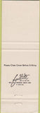 Matchbook Cover - Town Club 210 NO TOWN