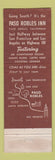 Matchbook Cover - Chancellor Hotel San Francisco CA