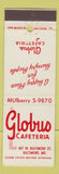 Matchbook Cover - Globus Cafeteria Baltimore MD