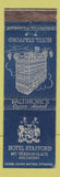 Matchbook Cover - Hotel Stafford Baltimore MD