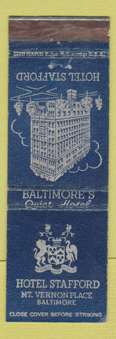 Matchbook Cover - Hotel Stafford Baltimore MD