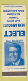 Matchbook Cover - Dean Bergquist SLO County Treasurer Election CA?
