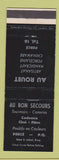 Matchbook Cover - Au Bon Secours Perce QC