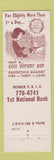 Matchbook Cover - 1st National Bank Manhattan KS