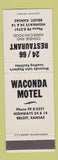 Matchbook Cover - 24/66 Restaurant Waconda Motel Beloit KS