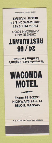 Matchbook Cover - 24/66 Restaurant Waconda Motel Beloit KS