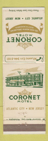 Matchbook Cover - Coronet Motel Atlantic City NJ