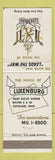Matchbook Cover - Luxenburg Motel Cleveland OH WORN