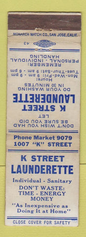 Matchbook Cover - K Street Laundry WORN