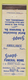 Matchbook Cover - Gregg Funeral Home Jonesboro AR