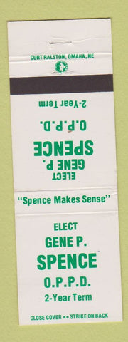 Matchbook Cover - Gene Spence OPPD Election
