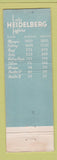 Matchbook Cover - Hotel Heidelberg Jackson MS WEAR
