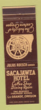 Matchbook Cover - Sacajawea Hotel La Grande OR