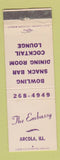 Matchbook Cover - The Embassy Arcola IL