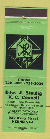 Matchbook Cover - Knights of Columbus Stoulig Kenner LA