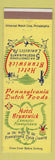 Matchbook Cover - Hotel Brunswick Lancaster PA