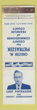 Matchbook Cover - Chet Pietraszek County Commisoner Election Franklin WORN