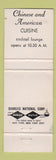 Matchbook Cover - Coral Reef Restaurant Honolulu Hawaii