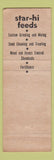 Matchbook Cover - Star Hi Feed Minneapolis MN