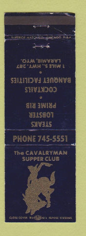 Matchbook Cover - Cavalryman Supper Club Laramie WY WEAR