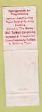 Matchbook Cover - Motel Roy Cooper Lubbock TX WORN