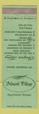 Matchbook Cover - Delmont Village New Orleans LA WEAR