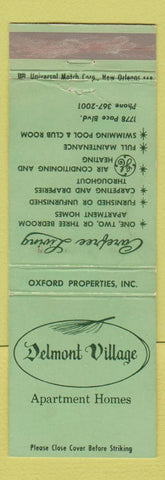 Matchbook Cover - Delmont Village New Orleans LA WEAR