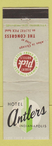 Matchbook Cover - Hotel Antlers Indianapolis IN WEAR