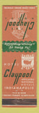 Matchbook Cover - Claypool Hotel Indianapolis IN WEAR