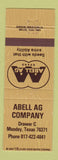 Matchbook Cover - Abell Ag Company Munday TX