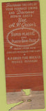 Matchbook Cover - Badger Firebrick Supply bricks Milwaukee WI BOBTAIL