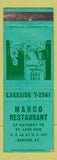 Matchbook Cover - Marco Restaurant Benton KY WEAR