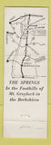 Matchbook Cover - Springs Restaurant New Ashford MA Grosso Family