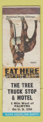 Matchbook Cover - Tree Truck Stop Motel Palmyra PA WORN