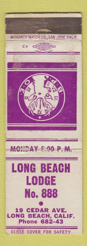 Matchbook Cover - Elks Lodge Long Beach CA WEAR