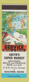 Matchbook Cover - Smith's Super Market Grocery Guilford ME hillbilly