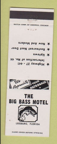 Matchbook Cover - Big Bass Motel Leesburg FL