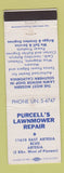 Matchbook Cover - Purcell's Lawnmower Repair Artesia CA WEAR