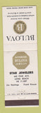 Matchbook Cover - Bulova Watches Star Jewelers Long Beach CA