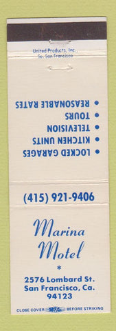 Matchbook Cover - Marina Motel San Francisco CA