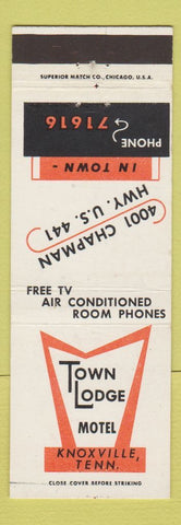 Matchbook Cover - Town Lodge Motel Knoxville TN