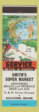 Matchbook Cover - Smith's Super Market Grocery Guilford ME hillbilly