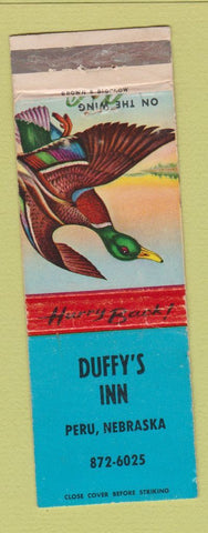 Matchbook Cover - Duffy's Inn Peru NE WEAR