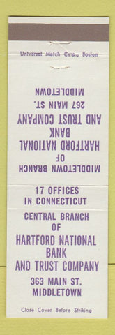 Matchbook Cover - Harford National Bank and Trust Middletown CT
