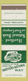 Matchbook Cover - Hartford National Bank and Trust CT