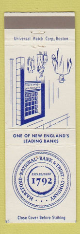 Matchbook Cover - Hartford National Bank and Trust CT Norwich Middletown