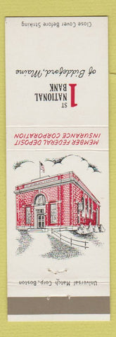Matchbook Cover - 1st National Bank Biddeford ME