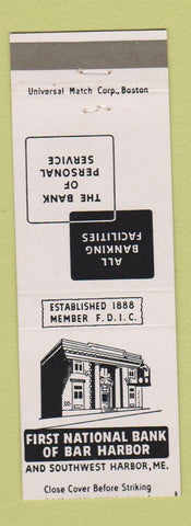 Matchbook Cover - First National Bank Bar Harbor ME